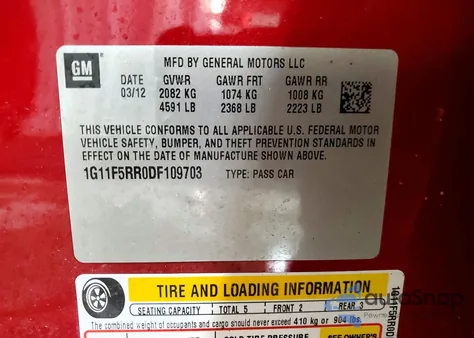 2013 Chevrolet Malibu 2Lt from USA, damaged, VIN 1G11F5RR0DF109703